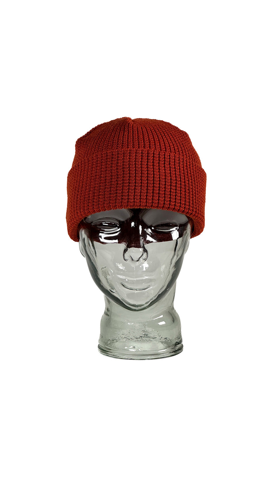 Yokoi Knitted Hat / Beanie, Merino Wool, Made in Japan, Burnt Orange