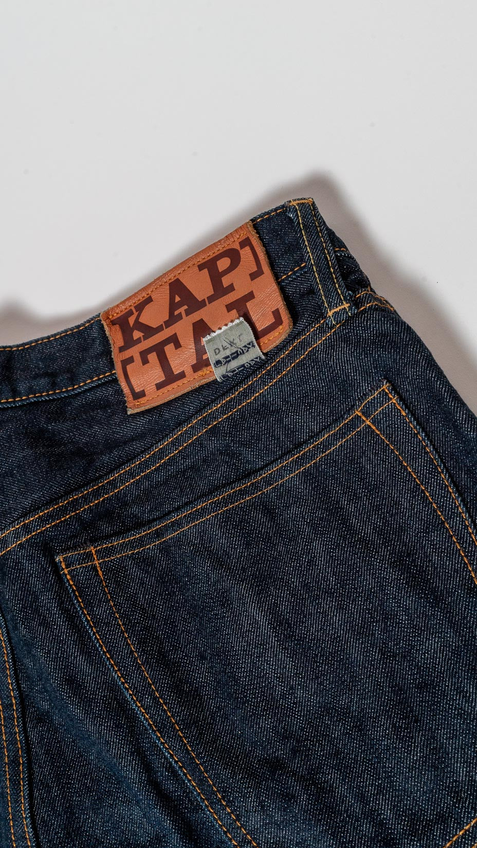 KAPITAL 14oz DENIM 5P STONE Slim Straight Rigid Denim Pants