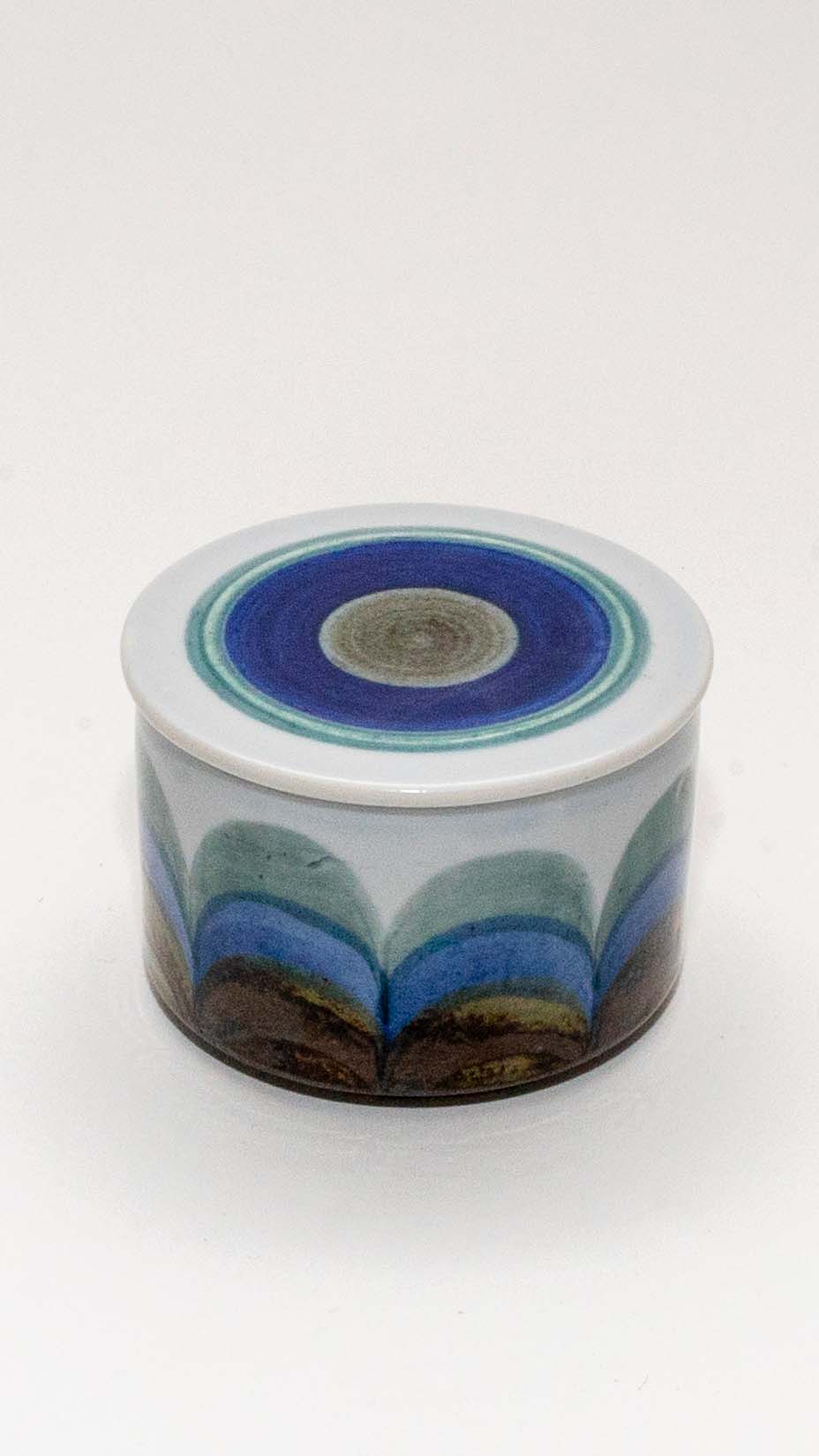 Pentik, Small Ceramic Bowl with Lid, Hand-painted