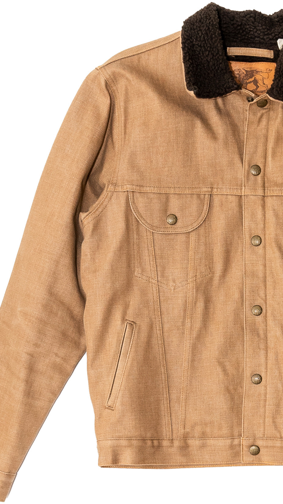 Indigofera Kyle Sherpa Jacket, Brown — L